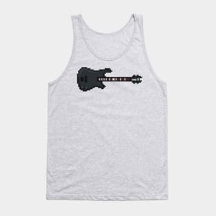 Pixel Black Stiletto Bass Guitar Tank Top